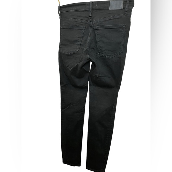Madewell 9” Mid-Rise Skinny Jeans Black Size 27 Button Fly Fair Trade - Picture 5 of 8